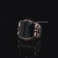RARE PRINCE by CARAT SUTRA | Unique Turkish Style Ring with Natural Black Onyx | 925 Sterling Silver Oxidized Ring | Men's Jewelry | With Certificate of Authenticity and 925 Hallmark