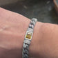 14mm Retro Silver Oxidized Bracelet studded with Original 8ct Citrine Stone| 925 Sterling Silver Bracelet | With Certificate of Authenticity and 925 Hallmark