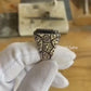 RARE PRINCE by CARAT SUTRA | Unique Designed Turkish Style Ring with Natural Black Onyx | 925 Sterling Silver Oxidized Ring | Men's Jewelry | With Certificate of Authenticity and 925 Hallmark