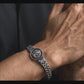 12mm Lion Medallion Handwoven Bracelet | 925 Sterling Silver with Hallmark