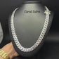 RARE PRINCE by CARAT SUTRA | 14mm Wide Solid Miami Cuban Link Chain | 925 Sterling Silver Chain | Men's Jewelry | With Certificate of Authenticity and 925 Hallmark