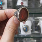 RARE PRINCE by CARAT SUTRA | Unique Turkish Style Ring with Natural Red Agate  | 925 Sterling Silver Oxidized Ring | Men's Jewelry | With Certificate of Authenticity and 925 Hallmark