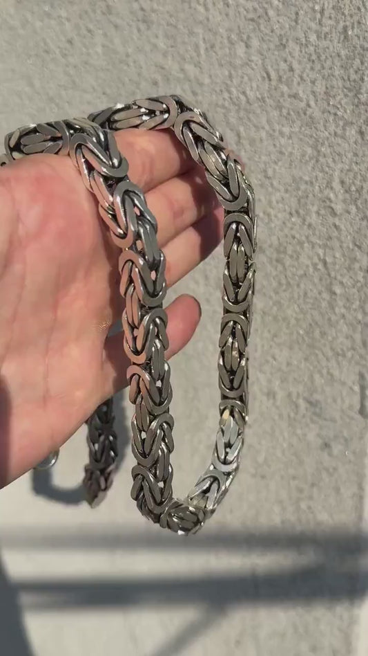 Solid 10mm Byzantine Heavy Link Chain | Chain