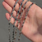 Solid 6mm Infinity Link Chain, studded with Gomed Stone | 925 Sterling Silver Chain | With Certificate of Authenticity and 925 Hallmark