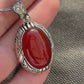 15ct Natural Red Onyx (Yemeni Aqeeq), 925 Sterling Silver Pendant | With Certificate of Authenticity and 925 Hallmark