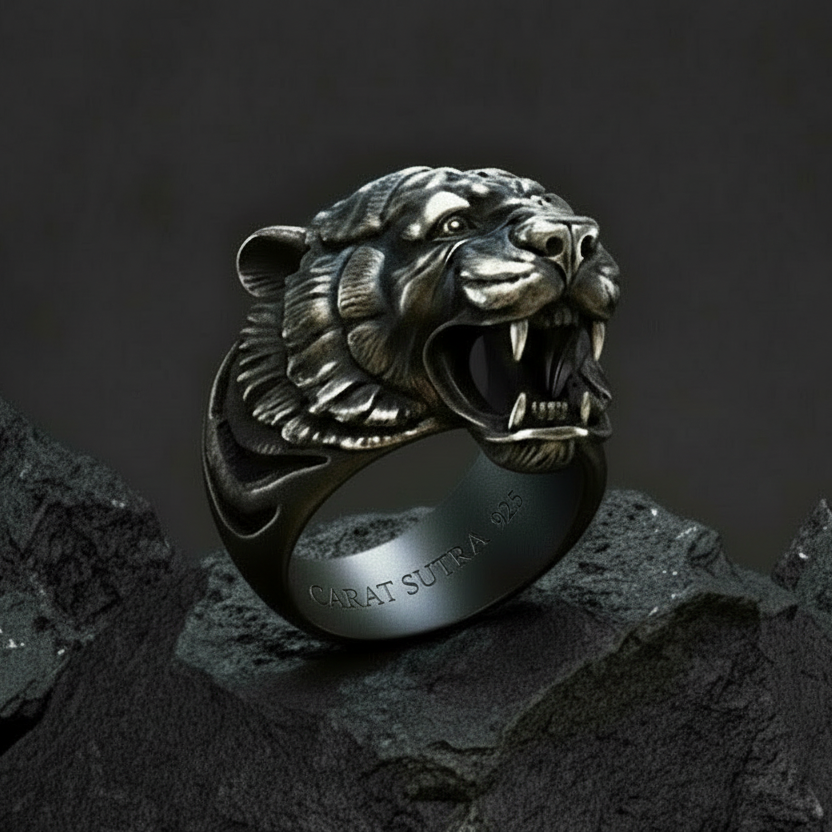 Tiger Face Ring