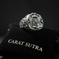 RARE PRINCE by CARAT SUTRA | Unique Designed Narsimha Lion Ring with OM symbol | 925 Sterling Silver Oxidized Ring | Men's Jewelry | With Certificate of Authenticity and 925 Hallmark