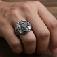 RARE PRINCE by CARAT SUTRA | Unique Designed Narsimha Lion Ring with OM symbol | 925 Sterling Silver Oxidized Ring | Men's Jewelry | With Certificate of Authenticity and 925 Hallmark - caratsutra