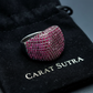 RARE PRINCE by CARAT SUTRA | Unique Handmade Turkish Style Ring Studded with AAA+ Ruby Stones |  925 Sterling Silver Ring | Men's Jewelry | With Certificate of Authenticity and 925 Hallmark