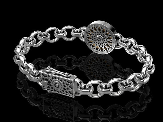 RARE PRINCE by CARAT SUTRA | Unique Designed Skull Bracelet for Men | Biker Bracelet for Men | 925 Sterling Silver Bracelet | Men's Jewelry | With Certificate of Authenticity and 925 Hallmark