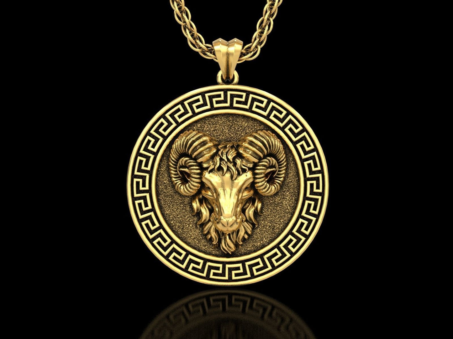 RARE PRINCE by CARAT SUTRA | Unique Designed Pendant for Aries Zodiac for Men | 925 Sterling Silver Oxidized Pendant | Men's Jewelry | With Certificate of Authenticity and 925 Hallmark