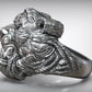 RARE PRINCE by CARAT SUTRA | Unique Designed Solid Ferocious 3D Tiger Face Ring | 925 Sterling Silver Oxidized Ring | Men's Jewelry | With Certificate of Authenticity and 925 Hallmark