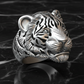 Combo for 16mm Solid Cuban Chain, Bracelet With Stones on Lock and Lion Pendant in 999 Silver white finish - caratsutra