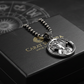 RARE PRINCE by CARAT SUTRA | Unique Virgo Zodiac Designed Pendant Studded with Black Zircons | Unisex 925 Sterling Silver Oxidized Pendant | Men's Jewelry | With Certificate of Authenticity and 925 Hallmark - caratsutra