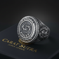 RARE PRINCE by CARAT SUTRA | Unique Designed Pisces Zodiac Ring with Lion | 925 Sterling Silver Oxidized Ring | Men's Jewelry | With Certificate of Authenticity and 925 Hallmark - caratsutra