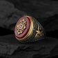 RARE PRINCE by CARAT SUTRA | Unique Turkish Style Ring with Natural Pearl | Black Rhodium & Gold Plated 925 Sterling Silver Ring | Men's Jewelry | With Certificate of Authenticity and 925 Hallmark - caratsutra