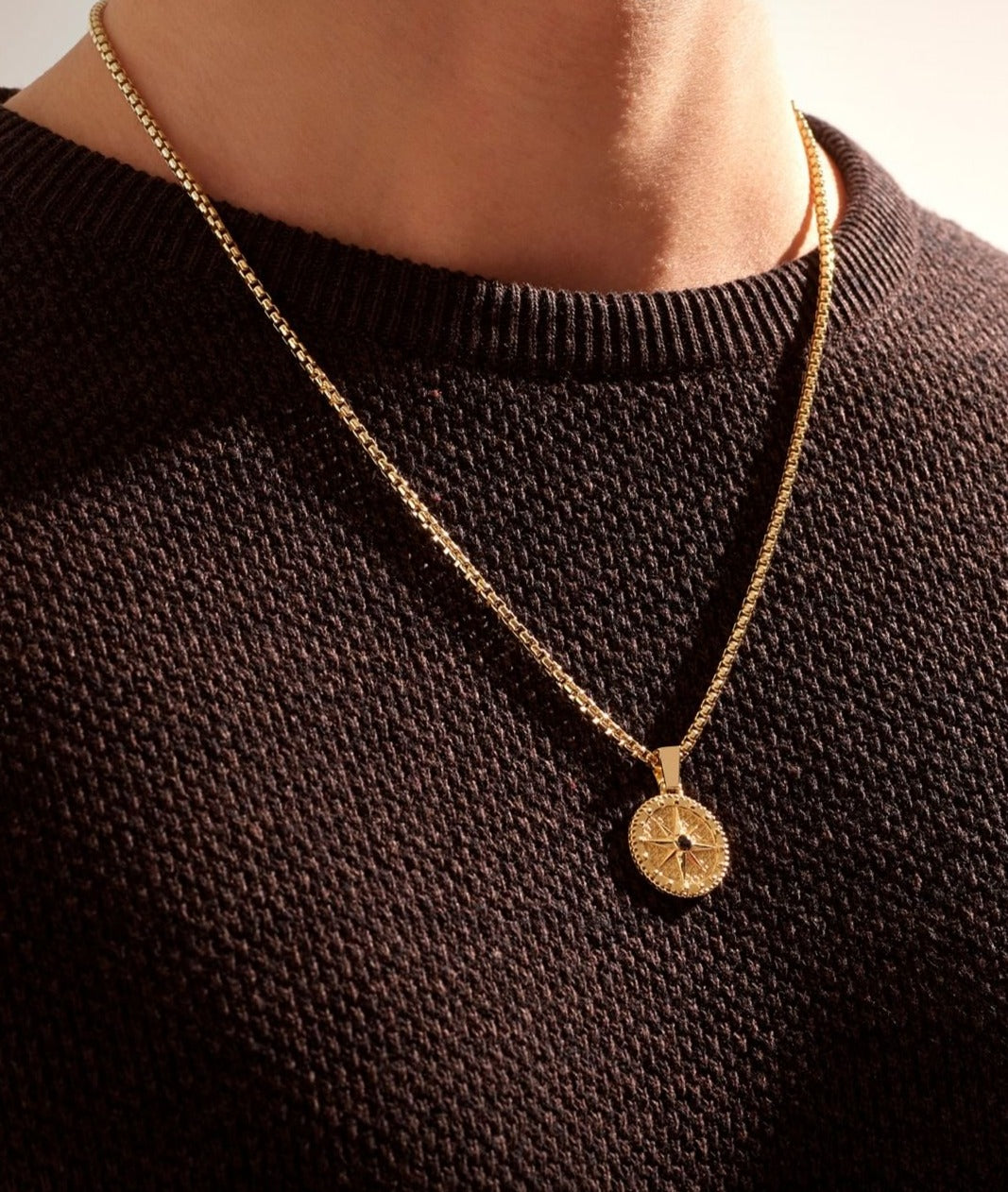 Gold Ring Necklace on rope style chain. — WE ARE ALL SMITH