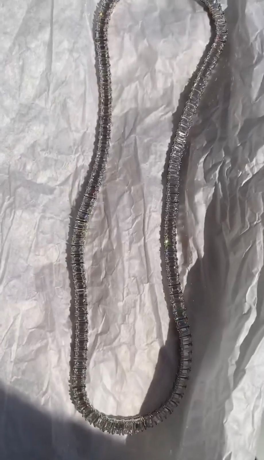 RARE PRINCE by CARAT SUTRA | 22" Long Tennis Chain Studded with AAA+ Swarovski Diamonds | 925 Sterling Silver Chain | Men's Jewelry | With Certificate of Authenticity and 925 Hallmark - caratsutra