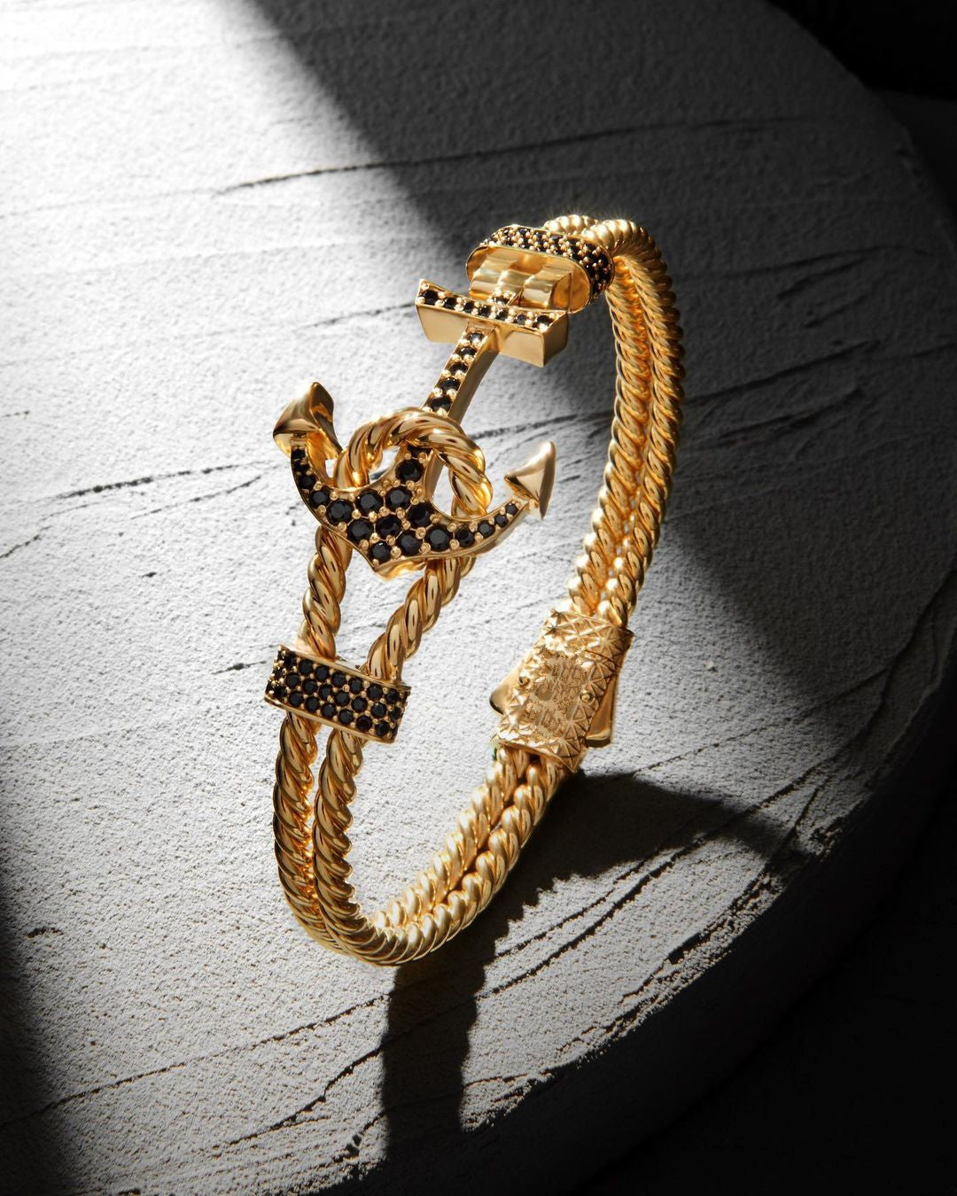 Nialaya Jewelry anchor-detail Leather Bracelet - Farfetch