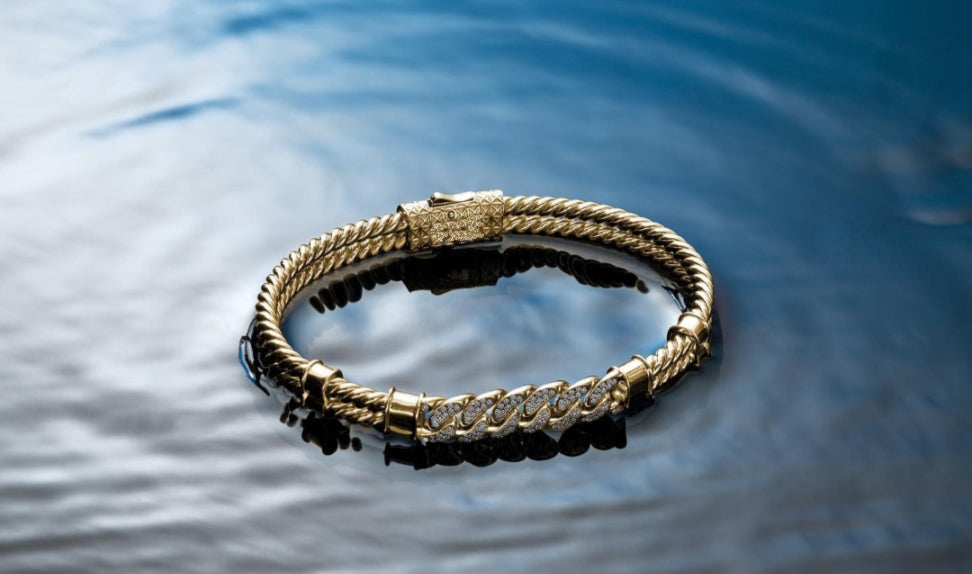 Gold Cuff Bracelet for Men. Gold Plated Braided Bracelet for Men. Mens  Bracelet in Gold Plated Stainless Steel. Mens Gold Bangle Bracelet - Etsy