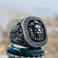 RARE PRINCE by CARAT SUTRA | Unique Designed Lion Ring | 925 Sterling Silver Oxidized Ring | Men's Jewelry | With Certificate of Authenticity and 925 Hallmark - caratsutra