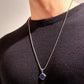 RARE PRINCE by CARAT SUTRA | Unique Designed Silver Pendant in Natural Sodalite for Men, 925 Sterling Silver Pendant | Men's Jewelry | With Certificate of Authenticity and 925 Hallmark - caratsutra