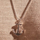 RARE PRINCE by CARAT SUTRA | Unique Designed Sailor's Anchor Pendant Studded with Black Zircons for Men, 925 Sterling Silver Pendant | Men's Jewelry | With Certificate of Authenticity and 925 Hallmark - caratsutra