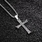 RARE PRINCE by CARAT SUTRA | Unique Classic Cross Pendant with Engraved Design, 925 Sterling Silver Pendant | Men's Jewelry | With Certificate of Authenticity and 925 Hallmark - caratsutra