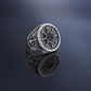 RARE PRINCE by CARAT SUTRA | Exclusive Signet Style Rudder Ring for Men, Oxidized Sterling Silver 925 Ring | Jewellery for Men| With Certificate of Authenticity and 925 Hallmark - caratsutra