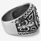 RARE PRINCE by CARAT SUTRA | Unique Fort Templar Ring | 925 Sterling Silver Oxidized Ring | Men's Jewelry | With Certificate of Authenticity and 925 Hallmark - caratsutra