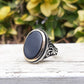 RARE PRINCE by CARAT SUTRA | Unique Turkish Style Ring with Natural Black Onyx  | 925 Sterling Silver Oxidized Ring | Men's Jewelry | With Certificate of Authenticity and 925 Hallmark - caratsutra