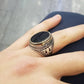 RARE PRINCE by CARAT SUTRA | Unique Turkish Style Ring with Natural Black Onyx | 925 Sterling Silver Oxidized Ring | Men's Jewelry | With Certificate of Authenticity and 925 Hallmark - caratsutra