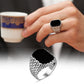 RARE PRINCE by CARAT SUTRA | Unique Turkish Gucci Style Ring with Natural Black Onyx | 925 Sterling Silver Oxidized Ring | Men's Jewelry | With Certificate of Authenticity and 925 Hallmark - caratsutra