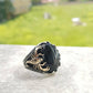 RARE PRINCE by CARAT SUTRA | Unique Turkish Style Scorpion Ring with Natural Black Onyx (Cabochon) | 925 Sterling Silver Oxidized Zodiac Ring | Men's Jewelry | With Certificate of Authenticity and 925 Hallmark - caratsutra