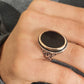 RARE PRINCE by CARAT SUTRA | Unique Turkish Style Ring with Natural Black Onyx  | 925 Sterling Silver Oxidized Ring | Men's Jewelry | With Certificate of Authenticity and 925 Hallmark - caratsutra