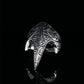 RARE PRINCE by CARAT SUTRA | Unique Turkish Style Thumb Ring | 925 Sterling Silver Oxidized Ring | Men's Jewelry | With Certificate of Authenticity and 925 Hallmark - caratsutra