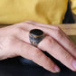 RARE PRINCE by CARAT SUTRA | Unique Turkish Style Ring with Natural Black Onyx | 925 Sterling Silver Oxidized Ring | Men's Jewelry | With Certificate of Authenticity and 925 Hallmark - caratsutra