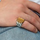 RARE PRINCE by CARAT SUTRA | Unique Turkish Braided Style Ring with Natural Tiger Eye | 925 Sterling Silver Oxidized Ring | Men's Jewelry | With Certificate of Authenticity and 925 Hallmark - caratsutra