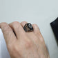 RARE PRINCE by CARAT SUTRA | Unique Turkish Style Ring with Natural Black Onyx | 925 Sterling Silver Oxidized Ring | Men's Jewelry | With Certificate of Authenticity and 925 Hallmark - caratsutra