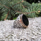 RARE PRINCE by CARAT SUTRA | Unique Turkish Style Ring with Natural Black Onyx | 925 Sterling Silver Oxidized Ring | Men's Jewelry | With Certificate of Authenticity and 925 Hallmark - caratsutra