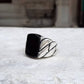 RARE PRINCE by CARAT SUTRA | Unique Turkish Braided Style Ring with Natural Black Onyx | 925 Sterling Silver Oxidized Ring | Men's Jewelry | With Certificate of Authenticity and 925 Hallmark - caratsutra