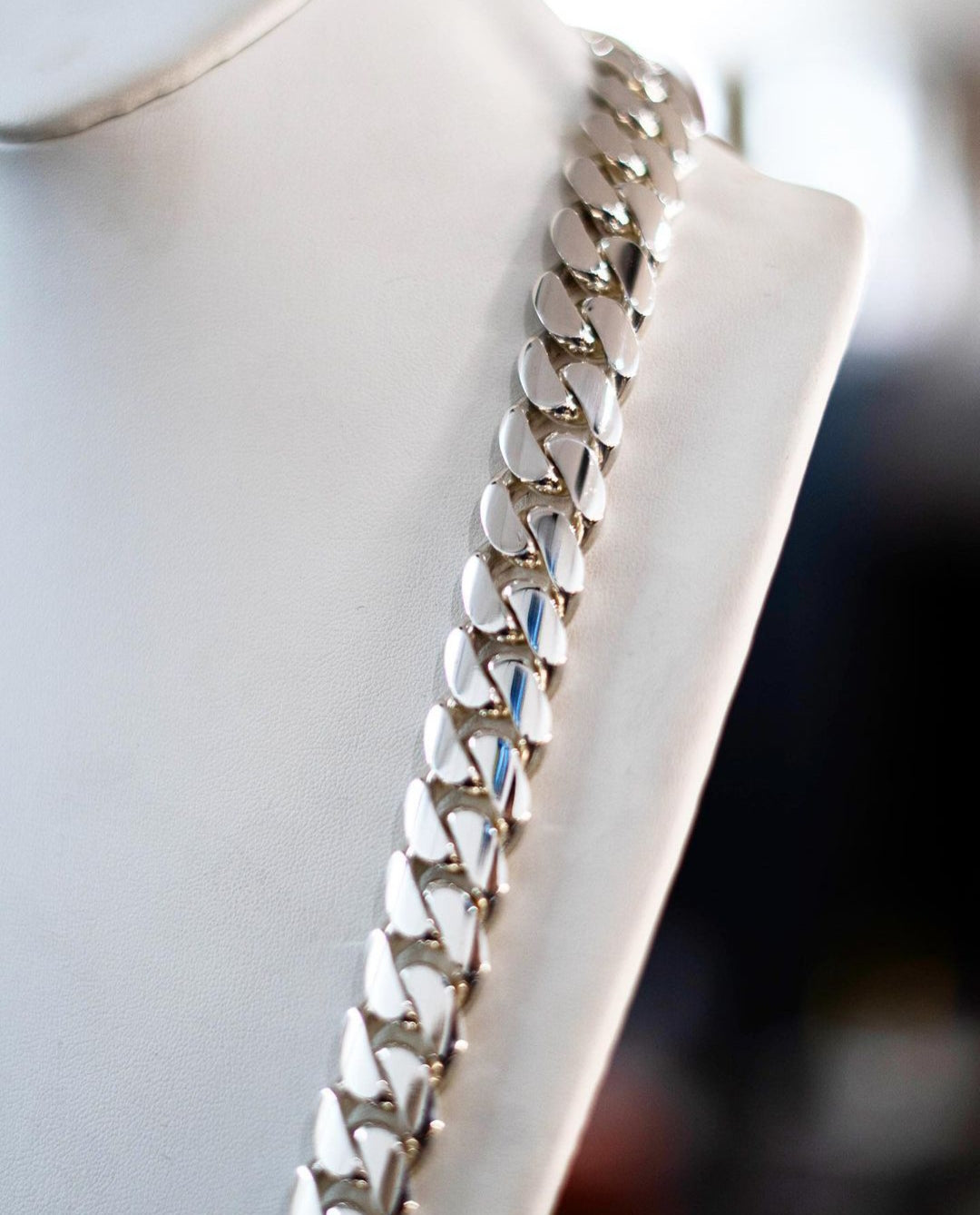 RARE PRINCE by CARAT SUTRA 16mm Wide Solid Miami Cuban Link Chain 925 Sterling Silver Chain Men's Jewelry With Certificate of Authenticity and