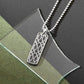 RARE PRINCE by CARAT SUTRA | Unique Designed Eternity Pendant Studded with Blue Cubic Zirconia for Men | 925 Sterling Silver Oxidized Pendant | Men's Jewelry | With Certificate of Authenticity and 925 Hallmark - caratsutra