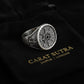 RARE PRINCE by CARAT SUTRA | Exclusive Signet Style Rudder Ring for Men, Oxidized Sterling Silver 925 Ring | Jewellery for Men| With Certificate of Authenticity and 925 Hallmark - caratsutra