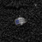 RARE PRINCE by CARAT SUTRA | Exclusive Signet Style Ring Studded with Blue Zircons for Men, Oxidized Sterling Silver 925 Ring | Jewellery for Men| With Certificate of Authenticity and 925 Hallmark - caratsutra