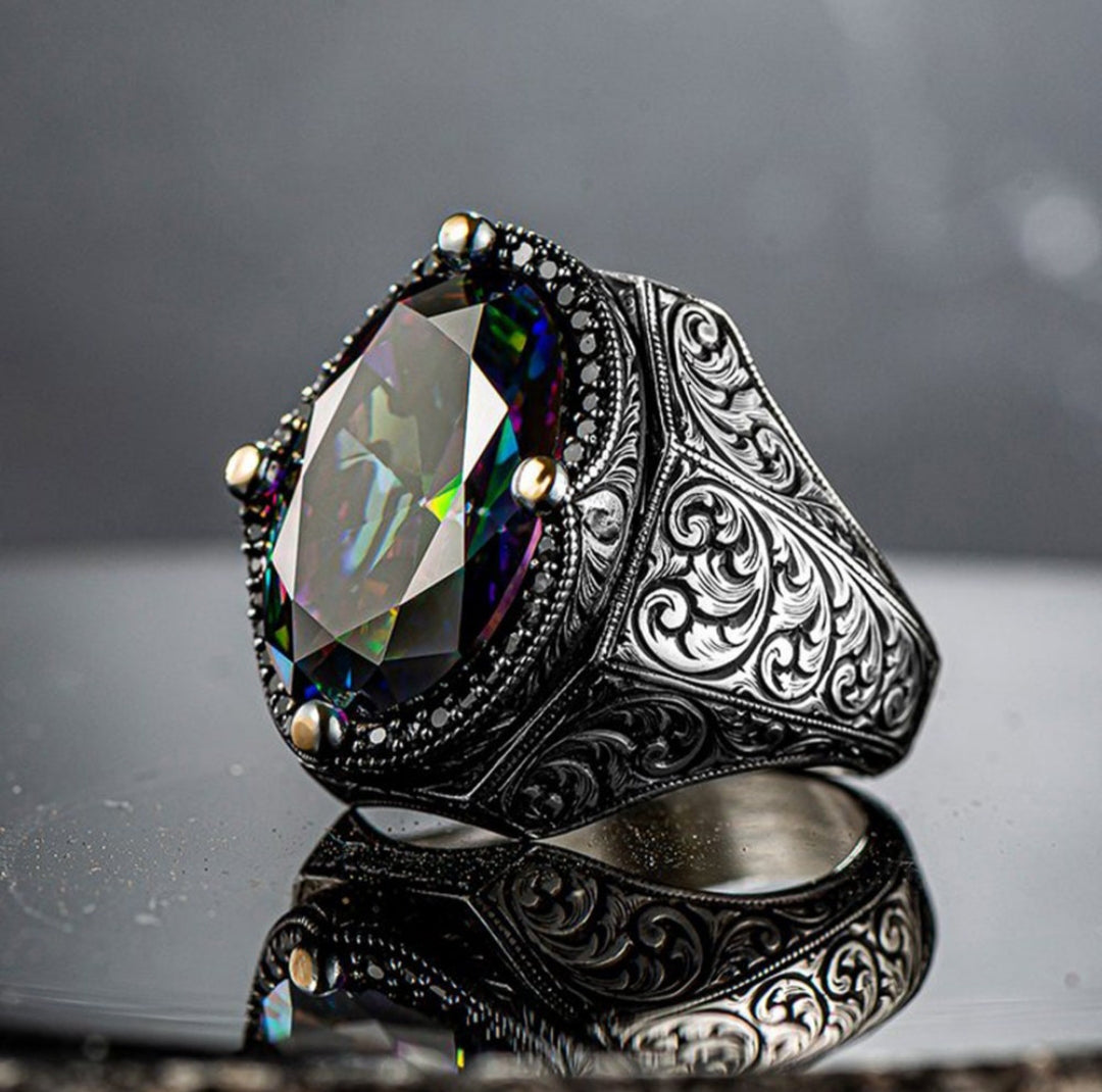 Turkish Handmade Jewelry 925 Sterling Silver Aquamarine Stone Ladies R –  Stamboul Jewelry