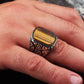 RARE PRINCE by CARAT SUTRA | Unique Designed Turkish Style Ring with Natural Tiger Eye | 925 Sterling Silver Oxidized Ring | Men's Jewelry | With Certificate of Authenticity and 925 Hallmark - caratsutra
