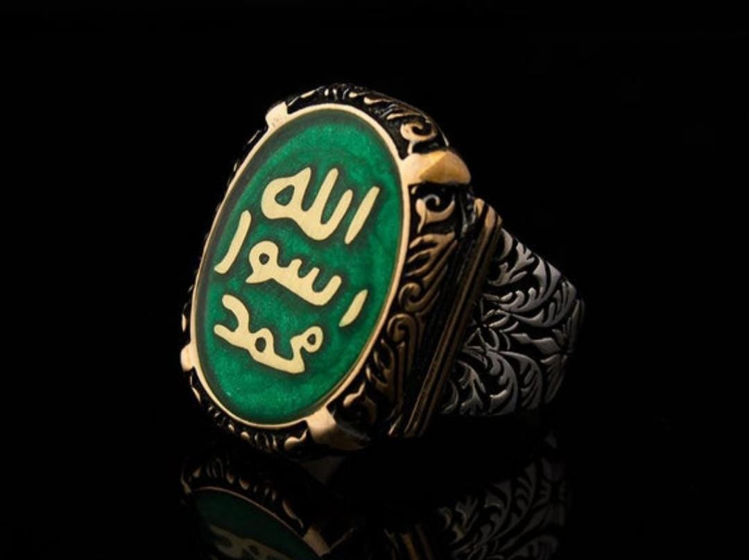 RARE PRINCE by CARAT SUTRA | Custom Order, Oxidized Sterling Silver 925 Ring with Arabic Engraving | Jewellery for Men| With Certificate of Authenticity and 925 Hallmark - caratsutra