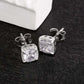 RARE PRINCE by CARAT SUTRA | Princess Cut Diamond Stud Earrings for Men | AAA+ Quality Swarovski Diamond & White Rhodium & 22kt Gold Plated 925 Sterling Silver Earrings | Jewellery for Men| With Certificate of Authenticity and 925 Hallmark - caratsutra