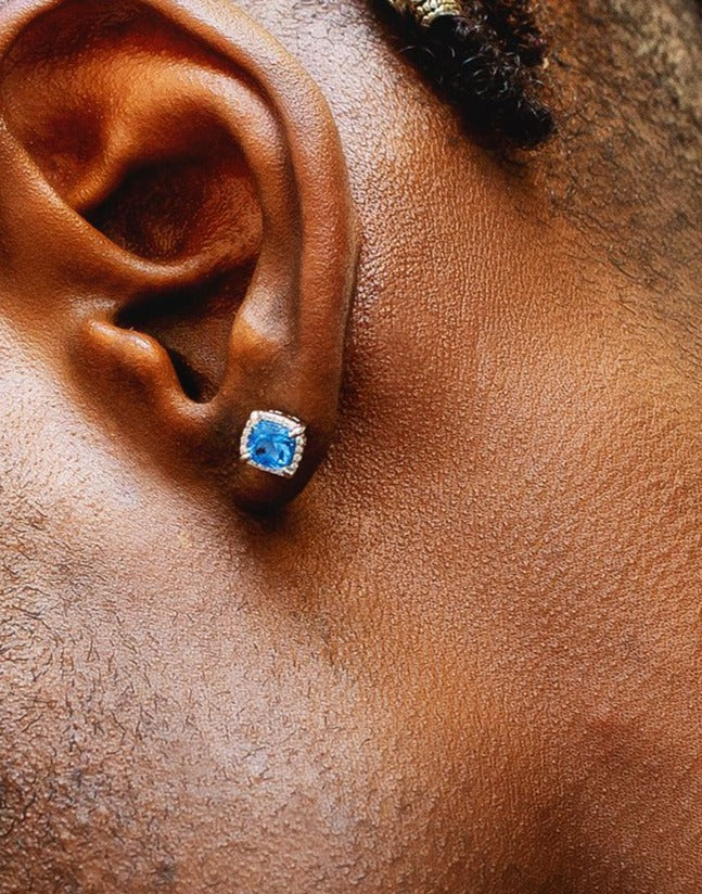 Swarovski Crystal Stud Earrings (#c093) - SkullJewelry.com